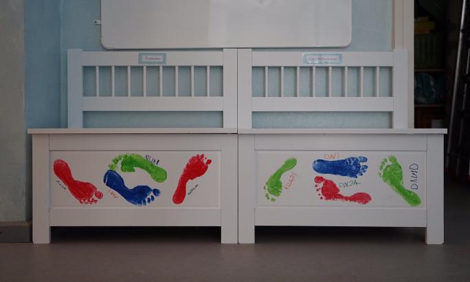 Schuhbank im Eingang
